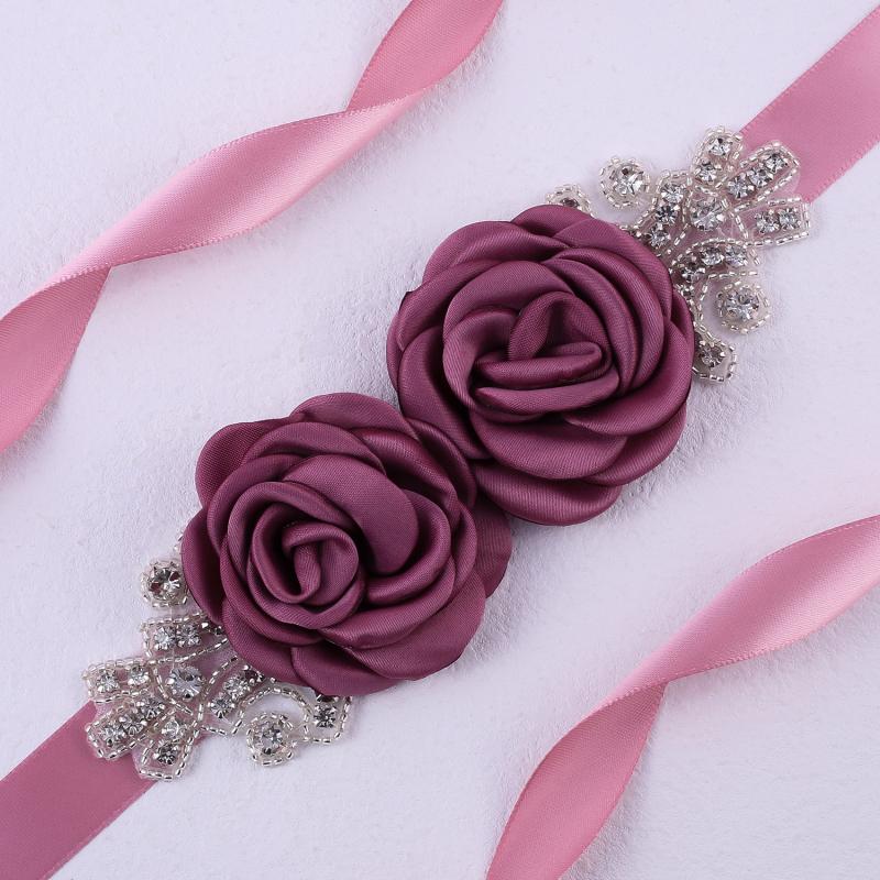 Hochzeits-Party-Kleid-Gürtel Strass-Nähte Rose Blume Braut Hochzeit Bund 270cm von Joom DACH