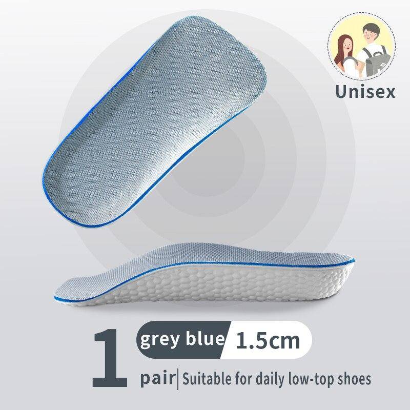 Höhe erhöhen Einlegesohlen für Männer Frauen Schuhe Flache Füße Arch Support Orthopädische Einlegesohlen Turnschuhe Ferse Lift Memory Foam Schuh Pads 1.5cm grau von Joom DACH