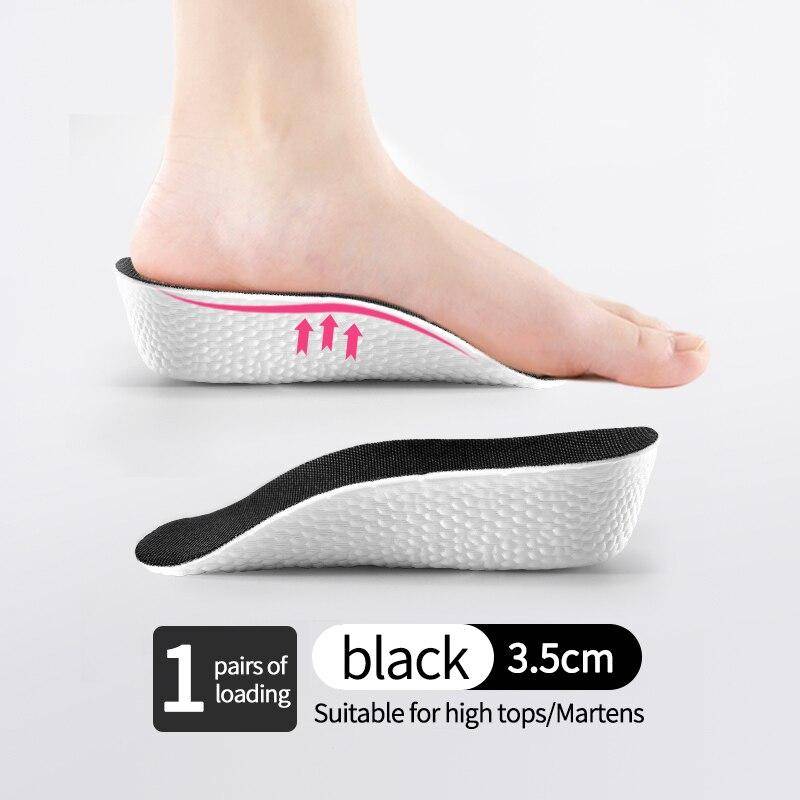 Höhe erhöhen Einlegesohlen für Männer Frauen Schuhe Flache Füße Arch Support Orthopädische Einlegesohlen Turnschuhe Ferse Lift Memory Foam Schuh Pads 3.5cm schwarz von Joom DACH