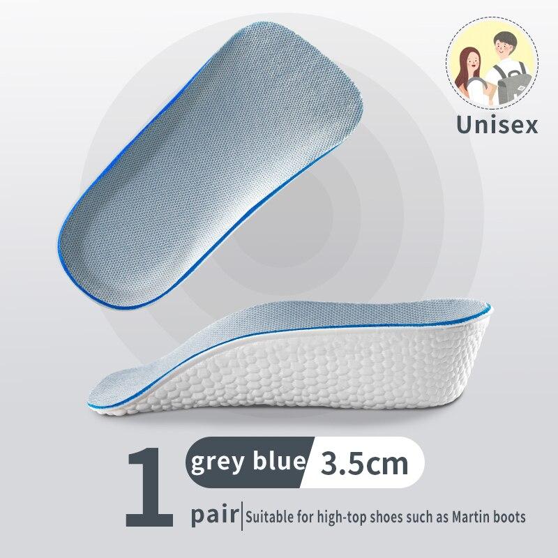 Höhe erhöhen Einlegesohlen für Männer Frauen Schuhe Flache Füße Arch Support Orthopädische Einlegesohlen Turnschuhe Ferse Lift Memory Foam Schuh Pads 3.5cm grau von Joom DACH