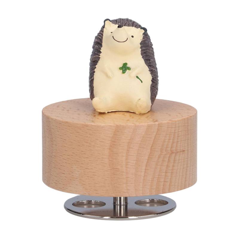 Hölzerne Runde Spieluhr DIY Tier-Spieluhr zur Möbeldekoration Weihnachtsgeschenke(Igel ) von Joom DACH