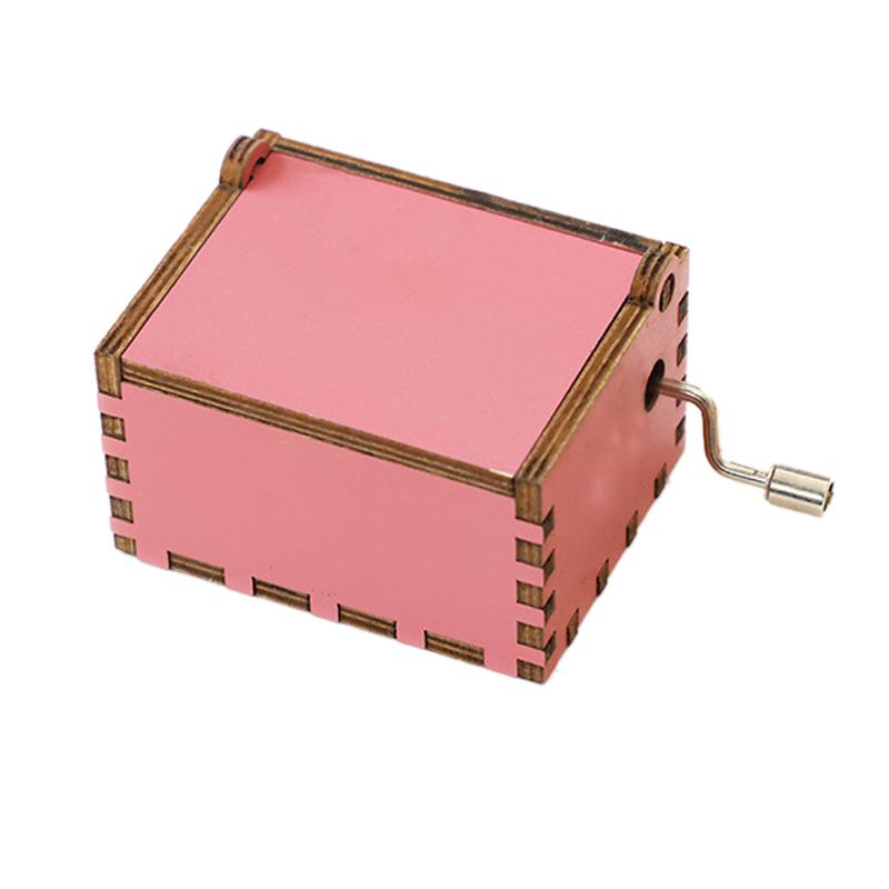 Hölzerne Spieluhr Ornament Klassische Schnitzerei Handkurbel Spieluhr für Weihnachts-Bastelarbeiten Geschenke Rosa, von Joom DACH