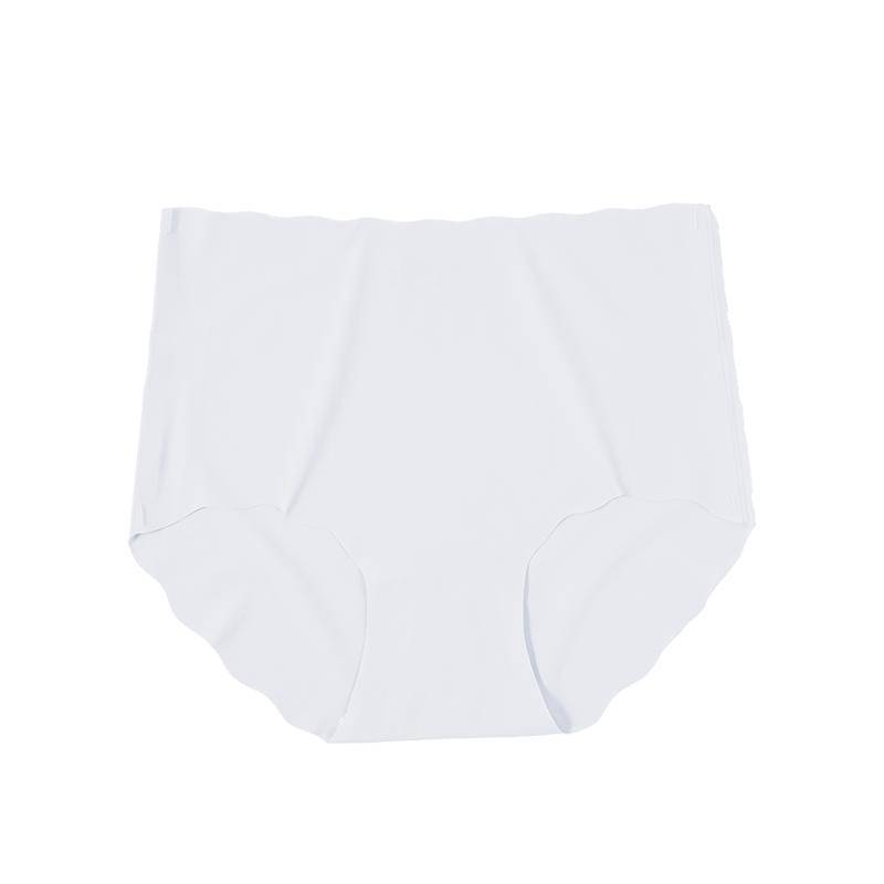 Höschen mit hoher Taille für Damen, Übergröße, Eisseide, nahtloser Slip für Damen, weiche Unterhose L weiß von Joom DACH