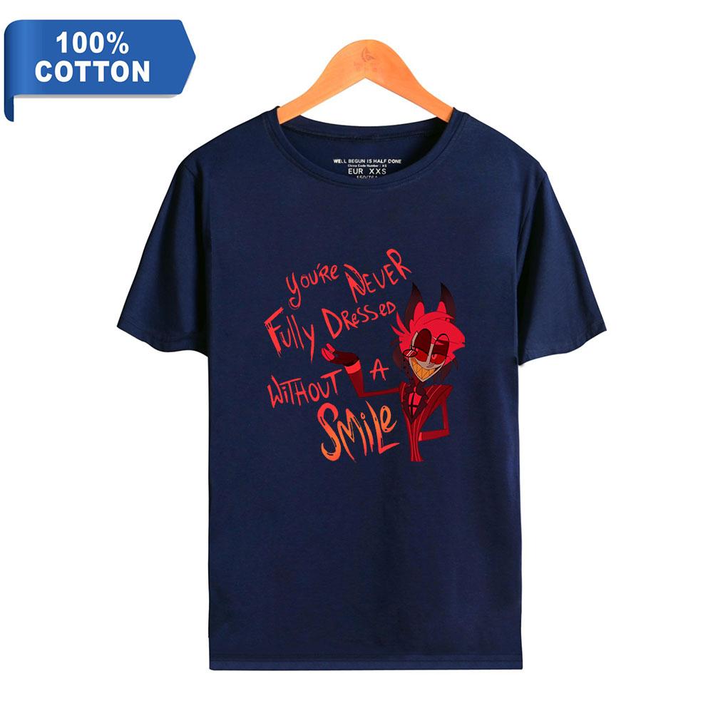 Hohe Qualität Frauen Männer Baumwolle T-shirt Hazbin Hotel Druck T-shirt Sommer Grafik Frau Mann Kleidung Mode T Shirts L navy blau Hohe Qualität Frauen Männer Baumwolle T-shirt Hazbin Hotel Druck T-shirt Sommer Grafik Frau Mann Kleidung Mode T Shirts L navy blau von Joom DACH