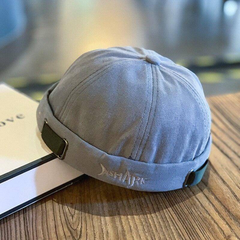 Hohe Qualität Hip-Hop Melone Cap Bonnet Dad Caps Mode Männer Docker Cap Retro Sailor Cap Beanie Hüte Männer Frauen Warme Eimer Kappe Brimless Hut 56-58cm graue von Joom DACH