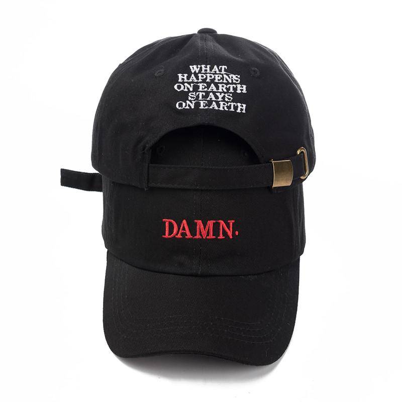 Hohe Qualität Rapper Kendrick Lamar Damn Snapback Cap Stickerei DAMN Papa Hut Frauen Unisex Baseball Cap Hip Hop Hut Knochen von Joom DACH
