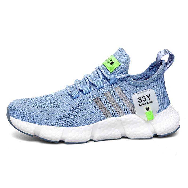 Hohe Qualität Turnschuhe Männer Atmungs Mode Unisex Running Tennis Schuh Bequeme Beiläufige Schuhe Frauen Tênis Masculino Mulher 40 blau von Joom DACH