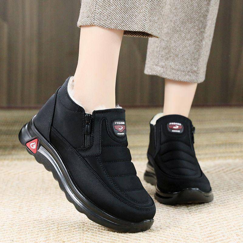 Hohe Winterstiefel für Herren aus Wolle und Baumwolle – mit Samtfutter, rutschfest, warm, extra dicke, weiche Sohle für Senioren. 37 von Joom DACH