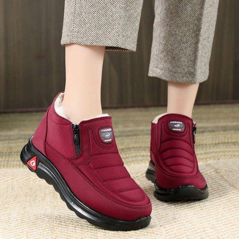 Hohe Winterstiefel für Herren aus Wolle und Baumwolle – mit Samtfutter, rutschfest, warm, extra dicke, weiche Sohle für Senioren. 39 von Joom DACH