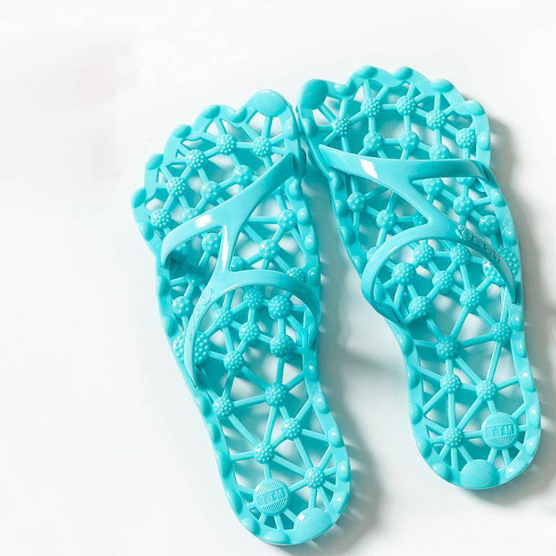 Hollow Home Undichte Bademassage-Hausschuhe, Sandalen und Hausschuhe, Damen-Fußmassage-Hausschuhe, harter Boden, schmerzlose kleine Massage 39-40 von Joom DACH