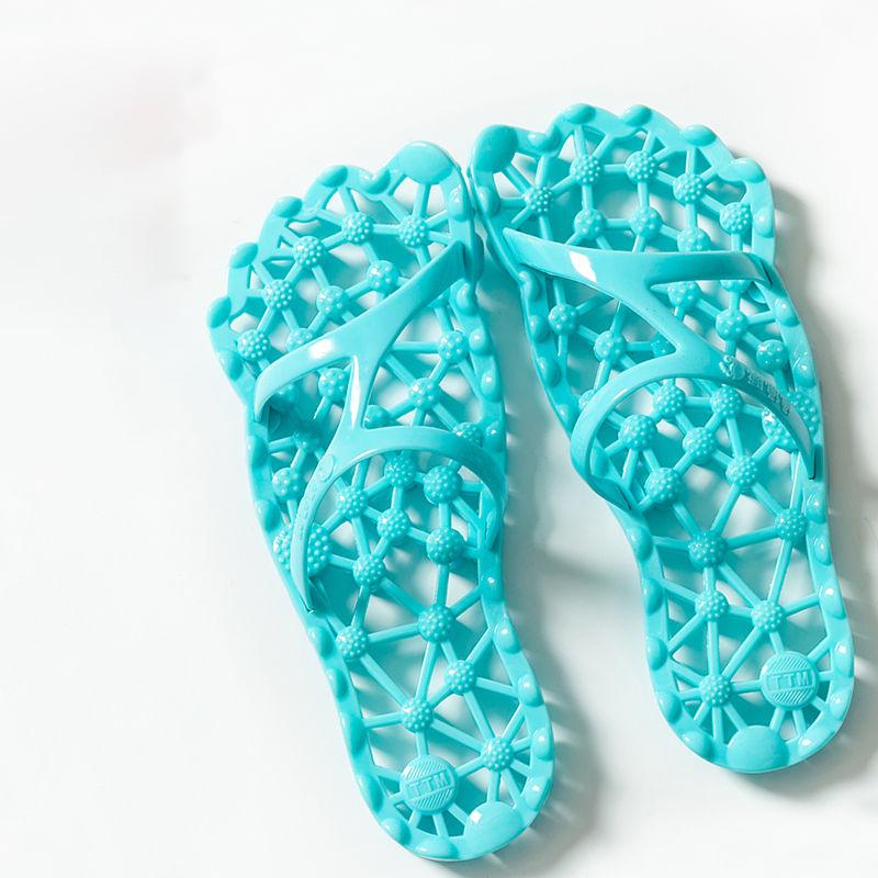 Hollow Home Undichte Bademassage-Hausschuhe, Sandalen und Hausschuhe, Damen-Fußmassage-Hausschuhe, harter Boden, schmerzlose kleine Massage 40 von Joom DACH