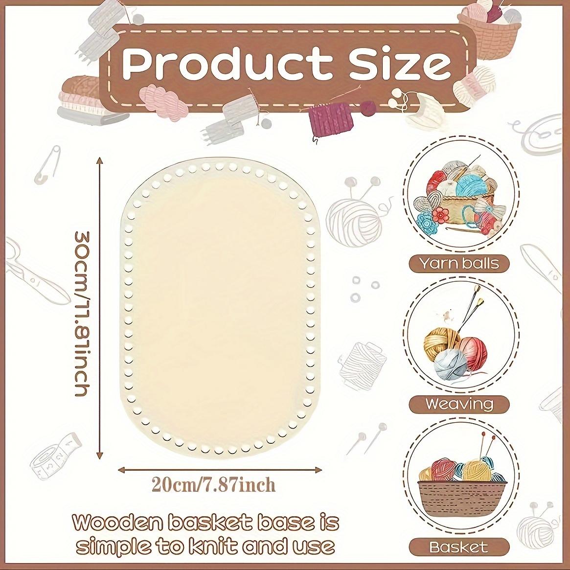 Holz Gewebter Taschenboden Rund Gewebter Korb Holzboden Rohling Holzkorb Boden Formteil DIY Korb Gewebte Häkelzubehör DIY Schultertasche 30cmX20cm/11.8inX7.87in von Joom DACH