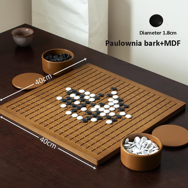 Holz Go-Brett-Set Erwachsene Erwachsene Kinder Anfänger schwarz und weiß fünfteilig Konserven von Joom DACH