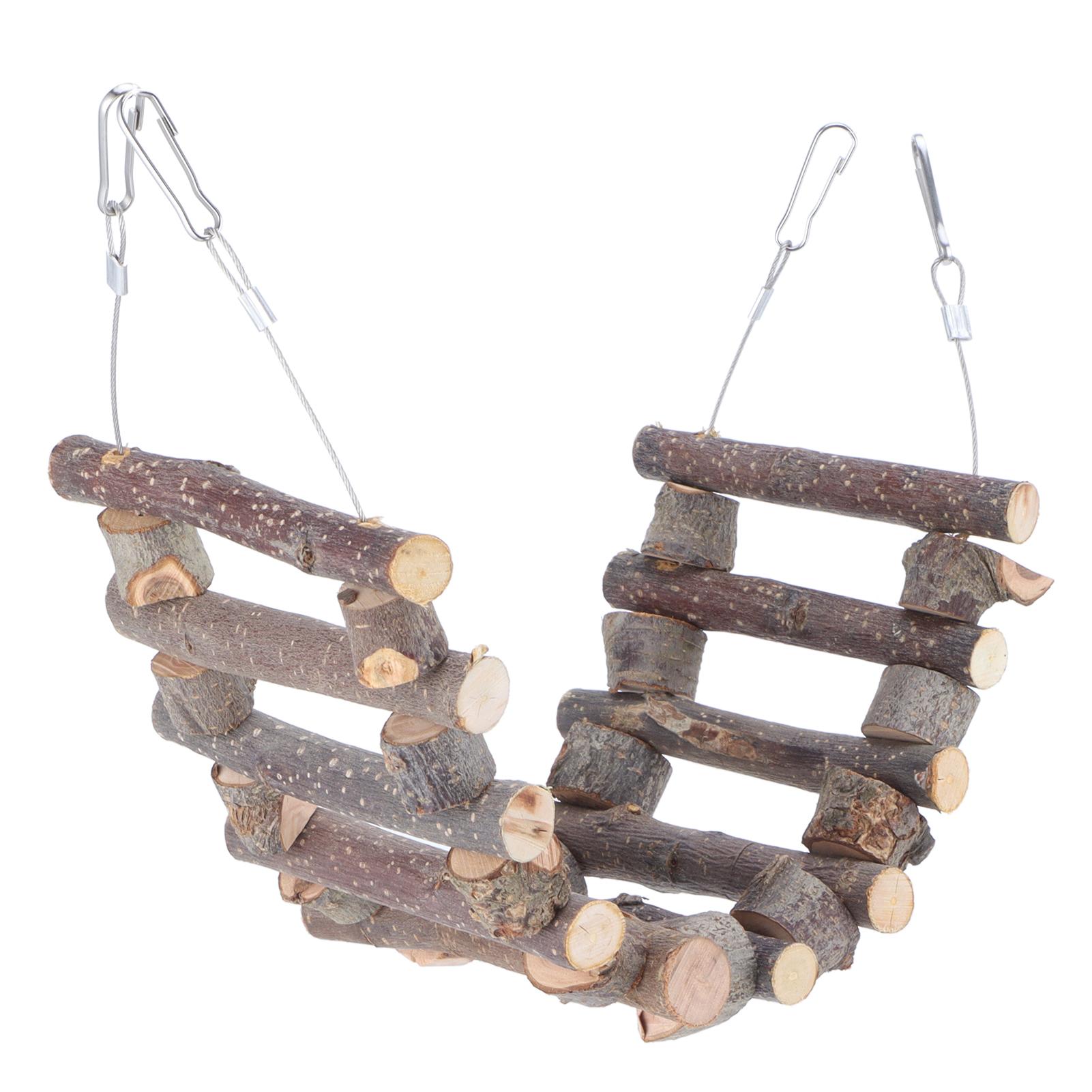 Holz Haustierleiter Weiches Tier Biegsame Brücke Spielzeug für Hamster Maus/Eichhörnchen/Papagei 70cm 40cm/15.7in von Joom DACH