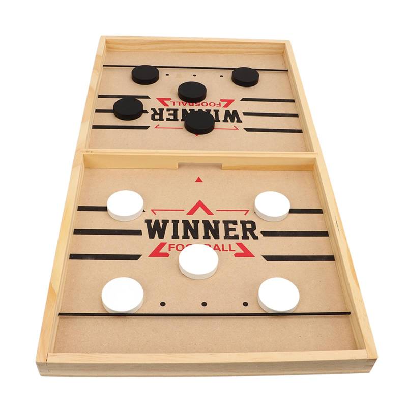 Holz Hockeytisch Spiel Desktop Battle Familienbrettspiele Spielzeug 2 in 1 für Eltern-Kind-Interaktion von Joom DACH