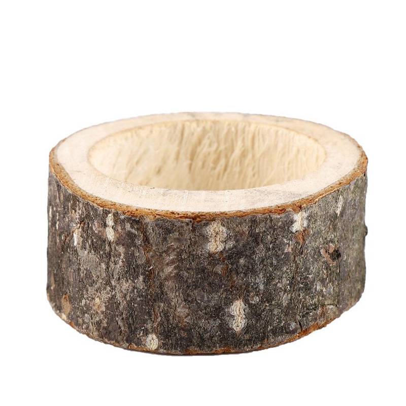 Holz Holz Pile Kerzenhalter Stehen Leuchter Log Blumentopf Ornament Dekor(Dreiteilig) von Joom DACH