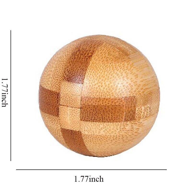 Holz Kong Ming Lock Lu Ban Lock IQ Denkaufgabe Lernspielzeug für Kinder Kinder Montessori 3D-Puzzles Spiel Entsperren Spielzeug Erwachsene Ball lock von Joom DACH