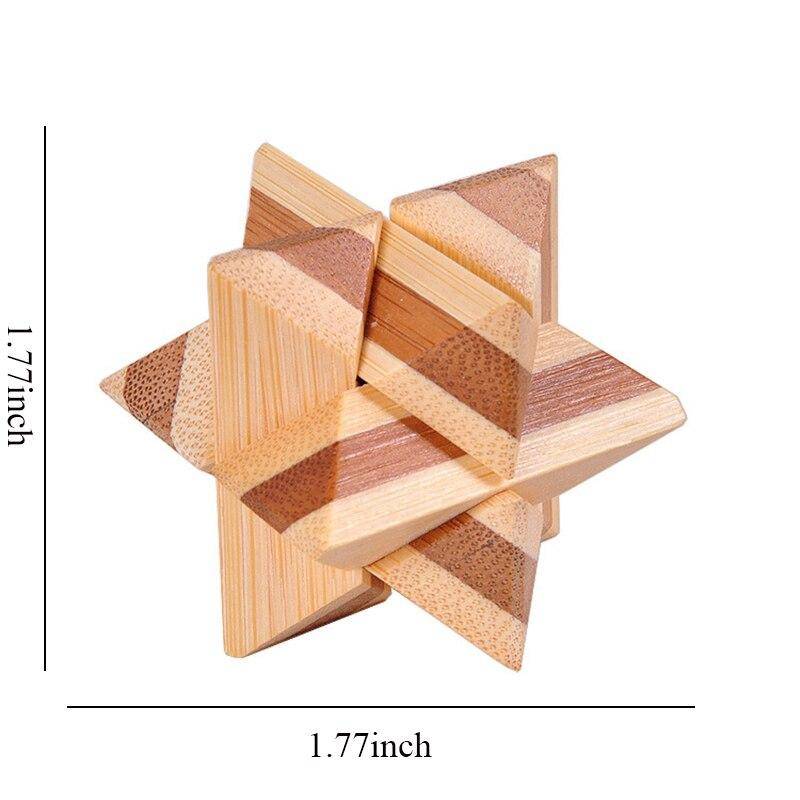 Holz Kong Ming Lock Lu Ban Lock IQ Denkaufgabe Lernspielzeug für Kinder Kinder Montessori 3D-Puzzles Spiel Entsperren Spielzeug Erwachsene Octagon von Joom DACH