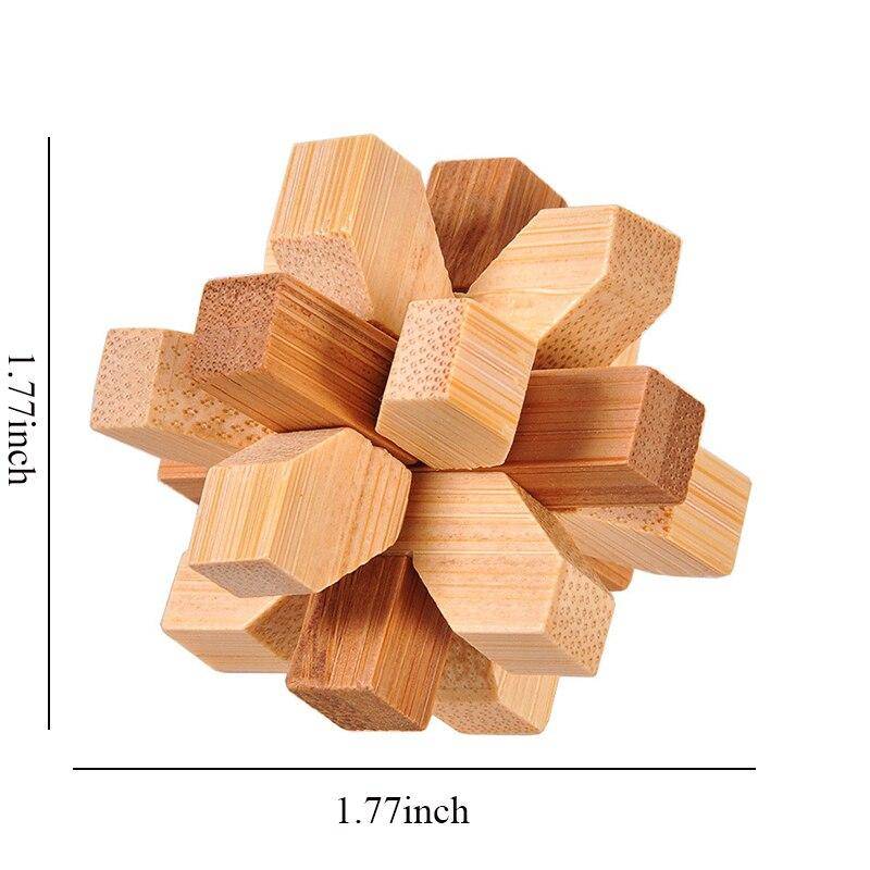 Holz Kong Ming Lock Lu Ban Lock IQ Denkaufgabe Lernspielzeug für Kinder Kinder Montessori 3D-Puzzles Spiel Entsperren Spielzeug Erwachsene Plum lock von Joom DACH