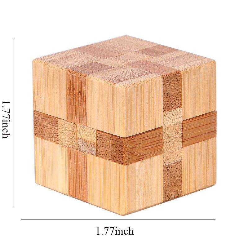 Holz Kong Ming Lock Lu Ban Lock IQ Denkaufgabe Lernspielzeug für Kinder Kinder Montessori 3D-Puzzles Spiel Entsperren Spielzeug Erwachsene Square lock von Joom DACH