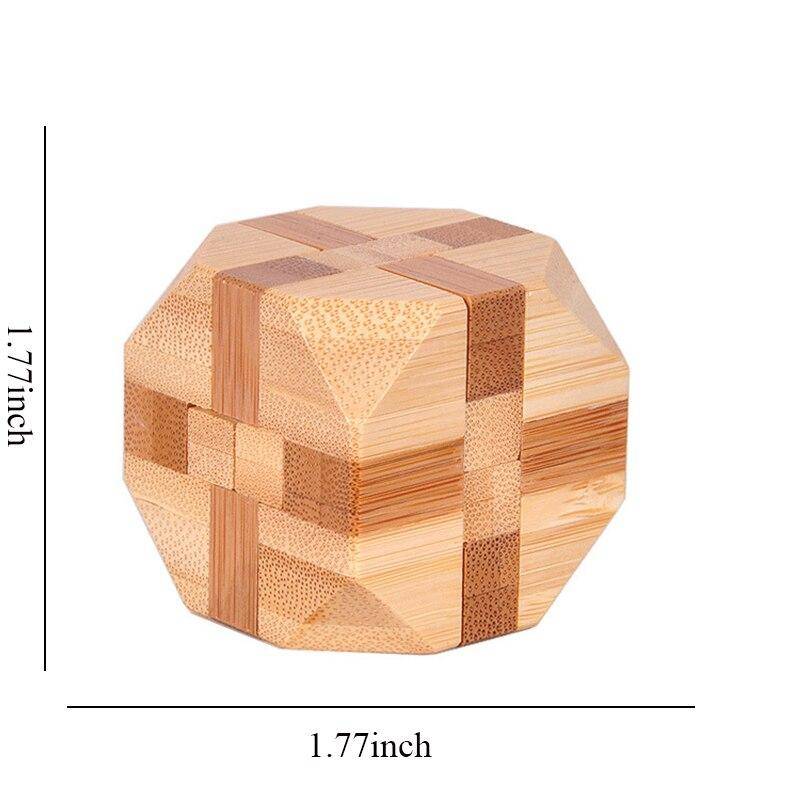 Holz Kong Ming Lock Lu Ban Lock IQ Denkaufgabe Lernspielzeug für Kinder Kinder Montessori 3D-Puzzles Spiel Entsperren Spielzeug Erwachsene Tetrahedron von Joom DACH