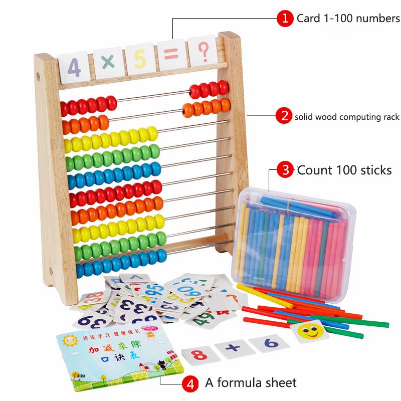 Holz Lehre Zählen Spielzeug Montessori Anzahl Arithmetik Abacus Vorschule Pädagogisches Kinder Mathematik Zähler Kleinkind Geschenk von Joom DACH