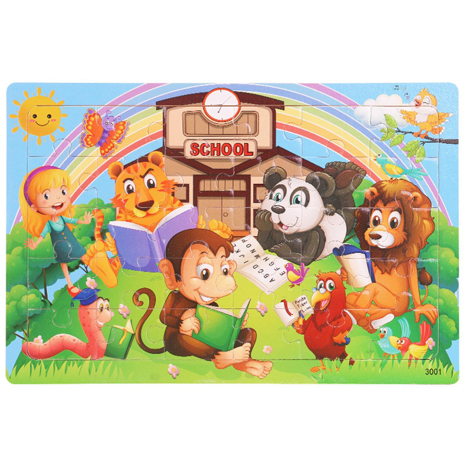 Holzpuzzles für Kinder im Alter von 3 bis 5 Jahren, 30-teilige bunte Holzpuzzles von Joom DACH