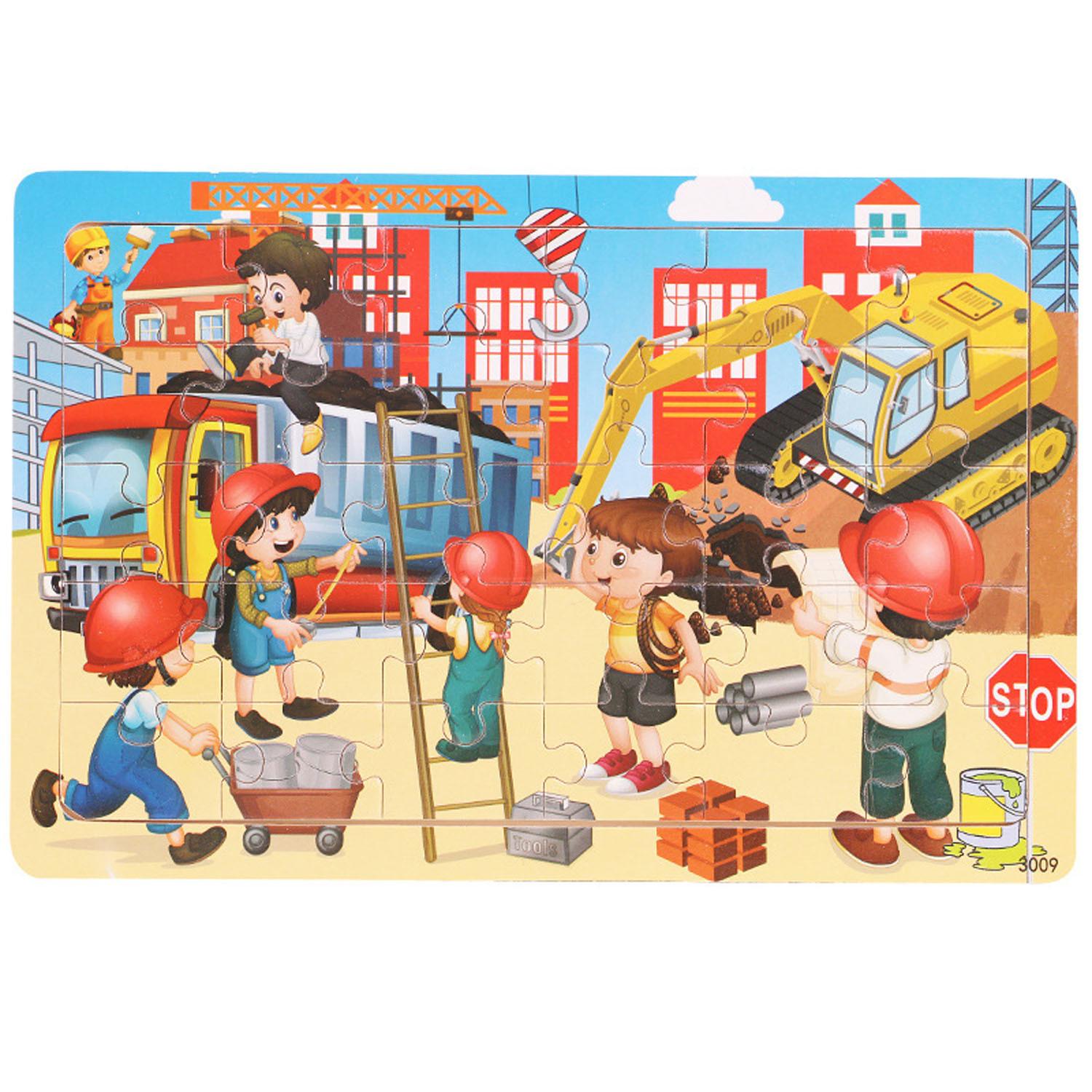 Holzpuzzles für Kinder im Alter von 3 bis 5 Jahren, 30-teilige bunte Holzpuzzles von Joom DACH