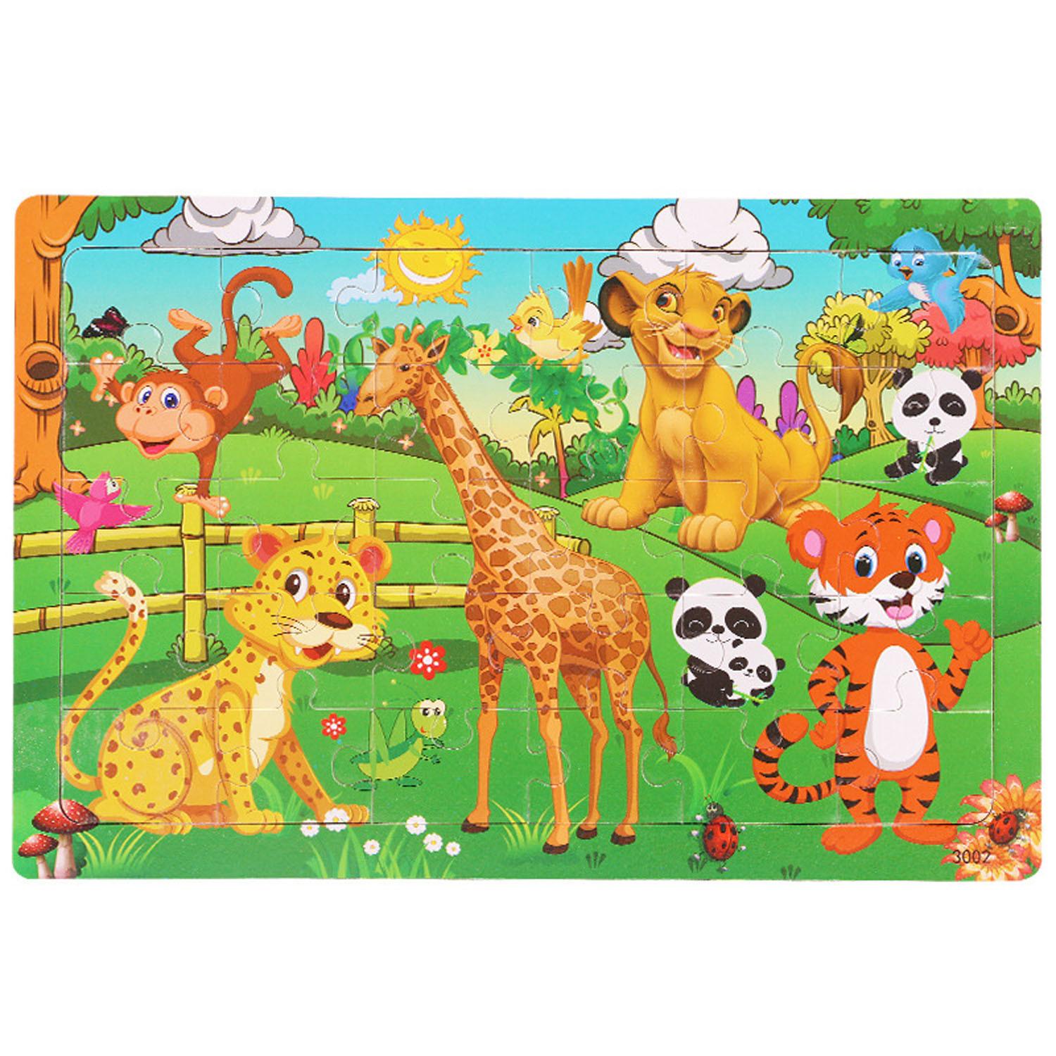 Holzpuzzles für Kinder im Alter von 3 bis 5 Jahren, 30-teilige bunte Holzpuzzles von Joom DACH