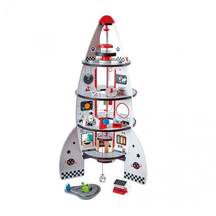 Holzraketenspielzeug für Kinder - HAPE - Vierstufige Rakete E3021 - Aqua - Ab 3 Jahren meergrün von Joom DACH