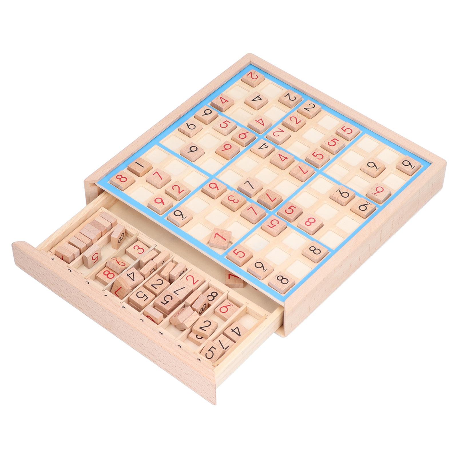 Holzschach Puzzle Brettspiel Zahl Mathe Knobelaufgabe Desktop-Spielzeug Kinder Lernspielzeug Blau von Joom DACH
