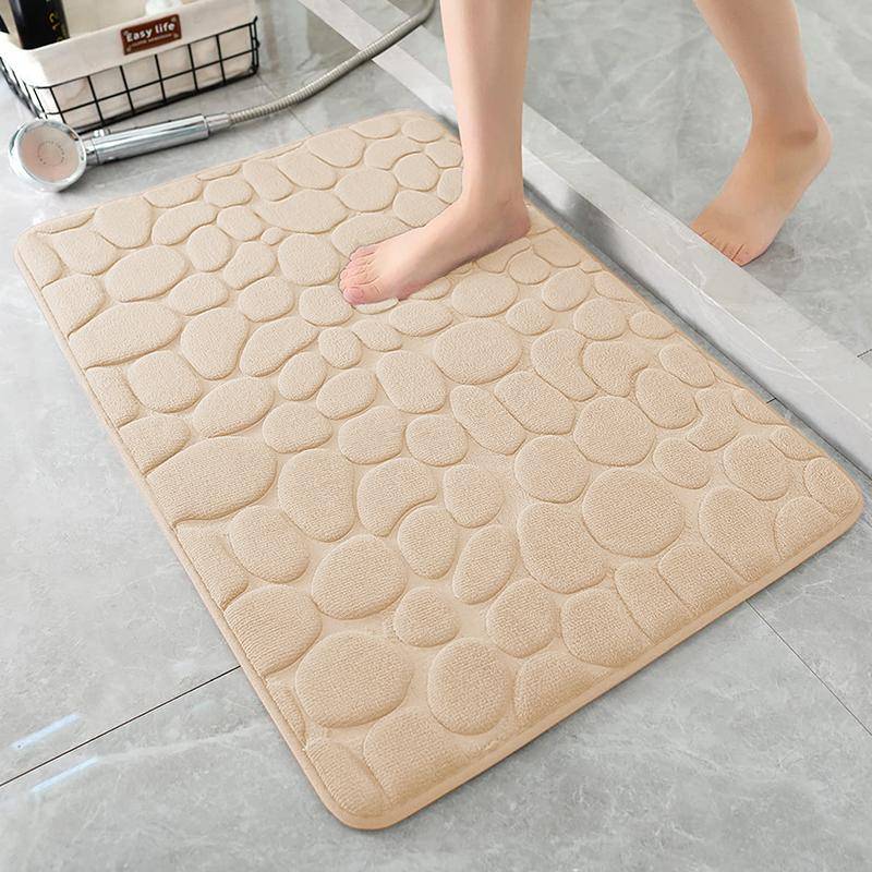 Home Cobblestone geprägte Tür Teppich Fußmatte Badezimmer einfache Wind saugfähig beige von Joom DACH