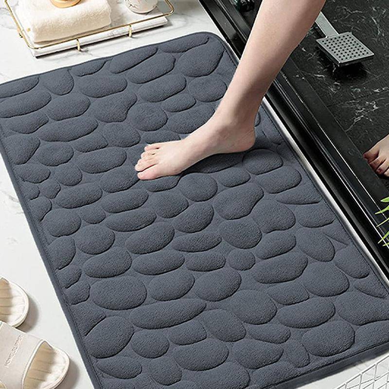 Home Cobblestone geprägte Tür Teppich Fußmatte Badezimmer einfache Wind saugfähig dunkelgraue von Joom DACH