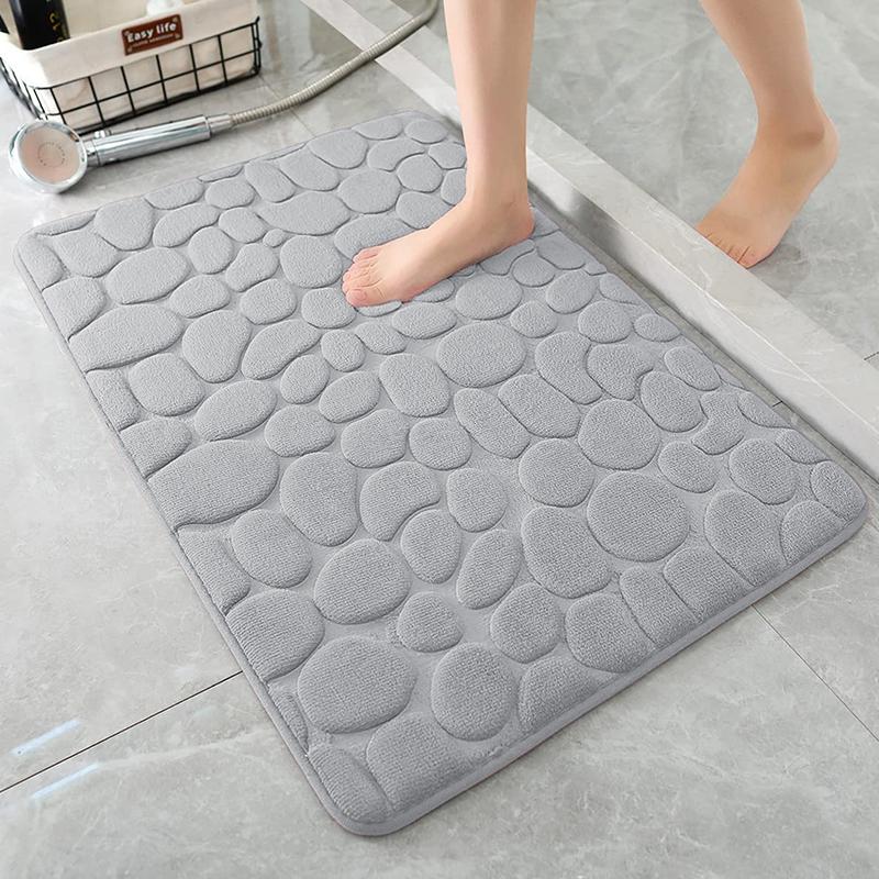 Home Cobblestone geprägte Tür Teppich Fußmatte Badezimmer einfache Wind saugfähig hellgrau Home Cobblestone geprägte Tür Teppich Fußmatte Badezimmer einfache Wind saugfähig hellgrau von Joom DACH