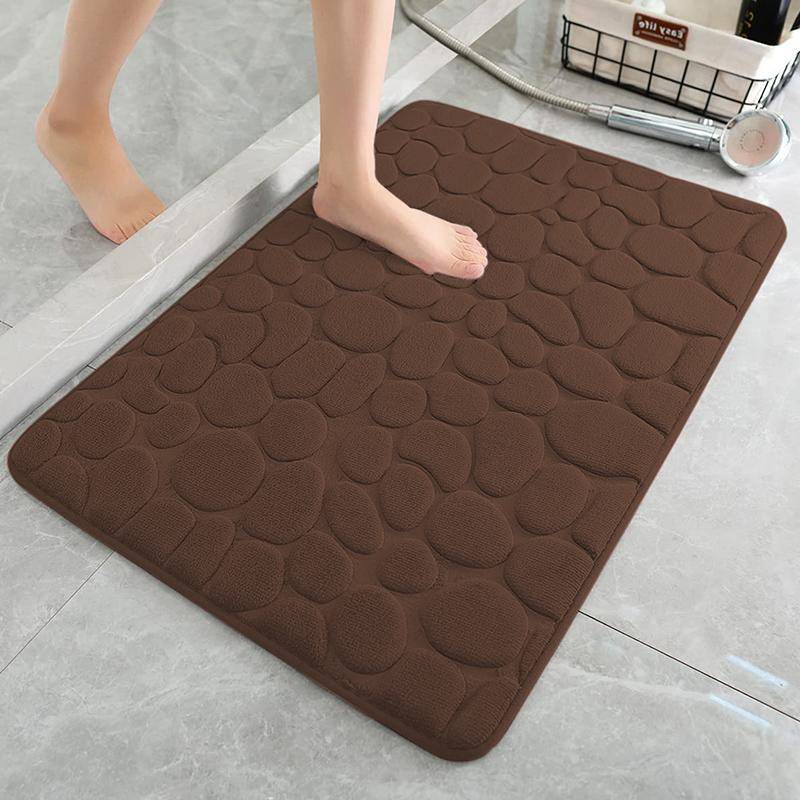 Home Cobblestone geprägte Tür Teppich Fußmatte Badezimmer einfache Wind saugfähig kaffeebraun von Joom DACH