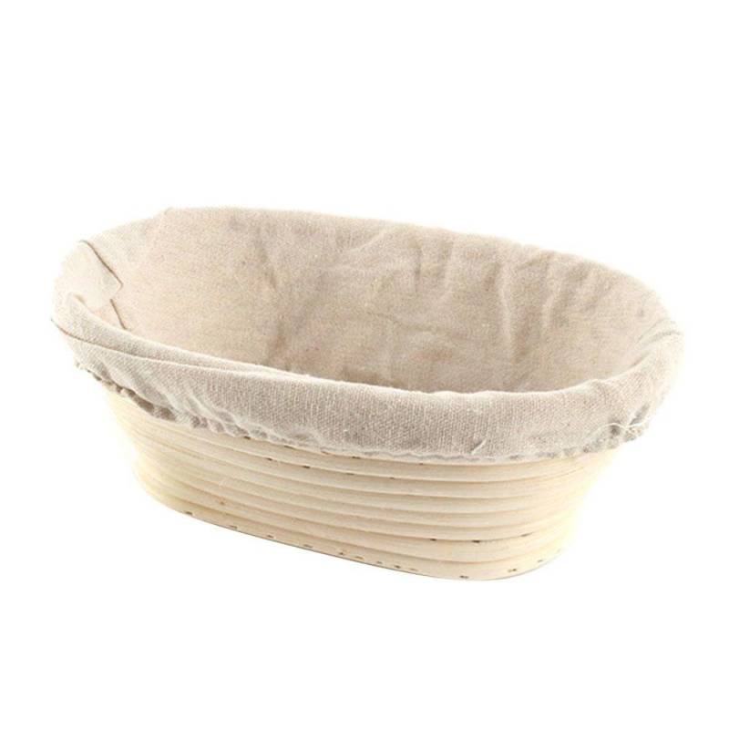 Home Handgemachte Gärung Wicker Woven Rattan Dougn Brot Oval Banneton Brotform Proofing Körbe 21x15x8cm von Joom DACH