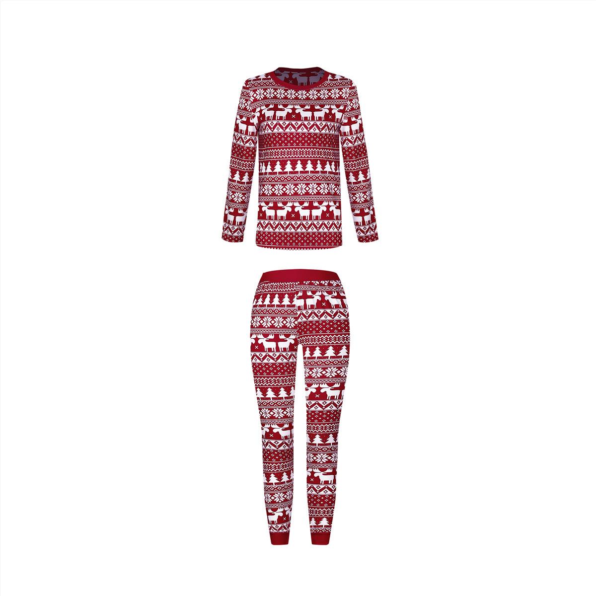 Homewear-Anzug für Damen mit Weihnachtsdruck, Mama-Schlafanzug M rot von Joom DACH