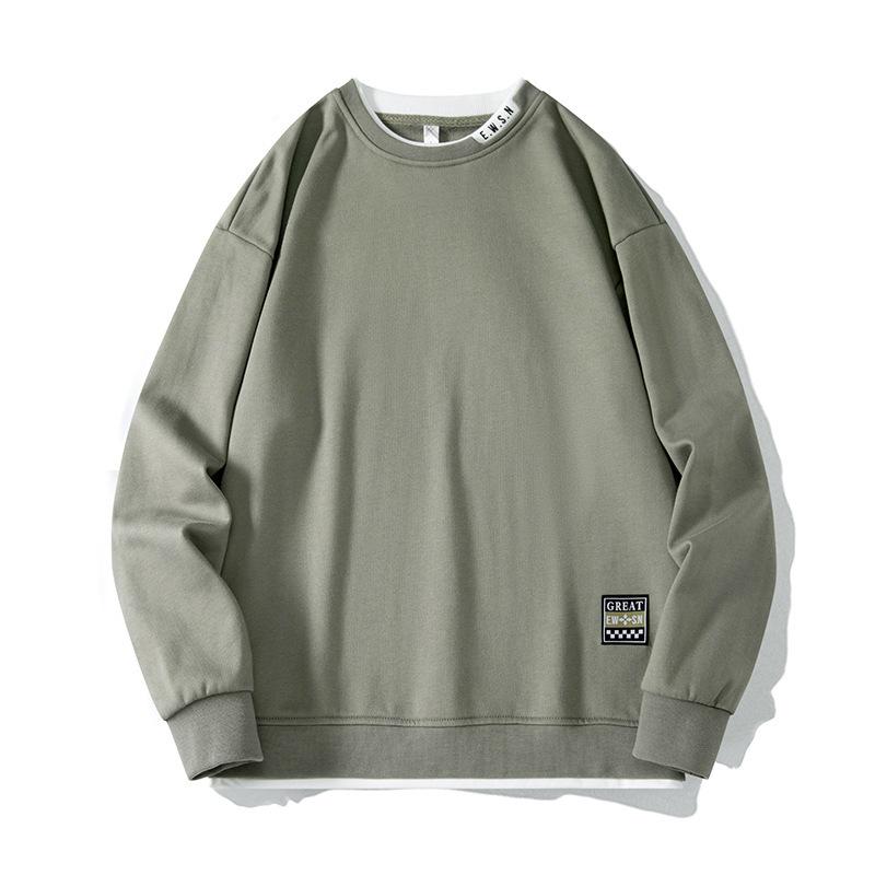 Hoodie Herren Frühling und Herbst Neue Mode Marke Locker Langarm T-Shirt Locker Tide Zunahme Fett Unterhemd Herren 8XL von Joom DACH