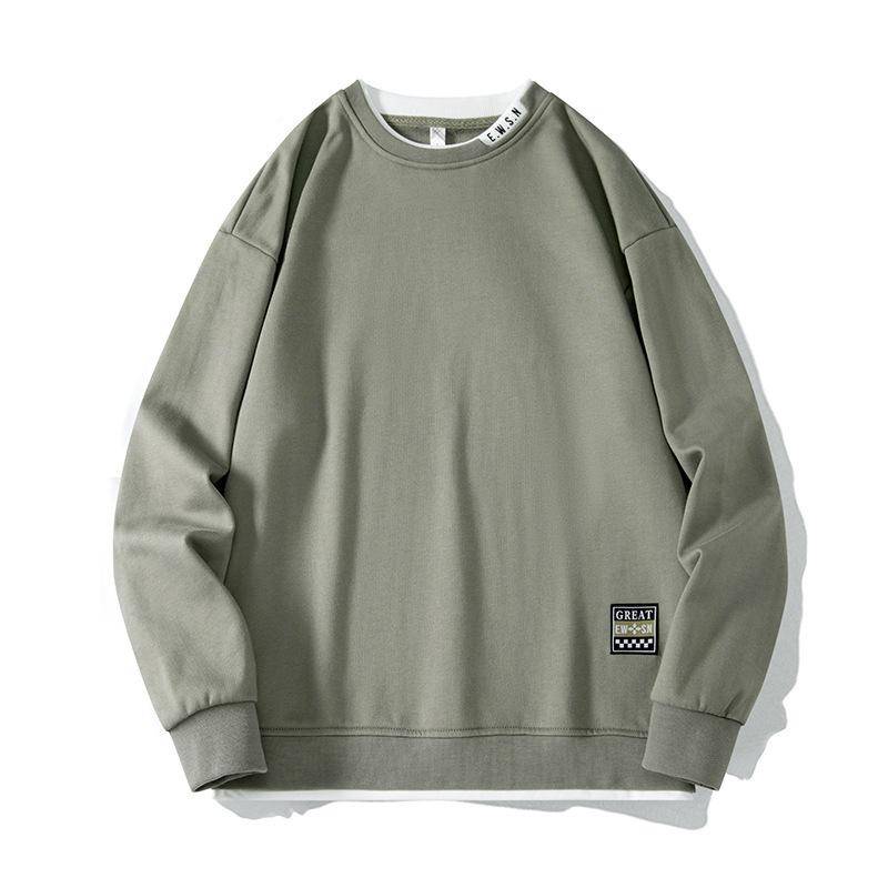 Hoodie Herren Frühling und Herbst Neue Mode Marke Locker Langarm T-Shirt Locker Tide Zunahme Fett Unterhemd Herren 8XL von Joom DACH