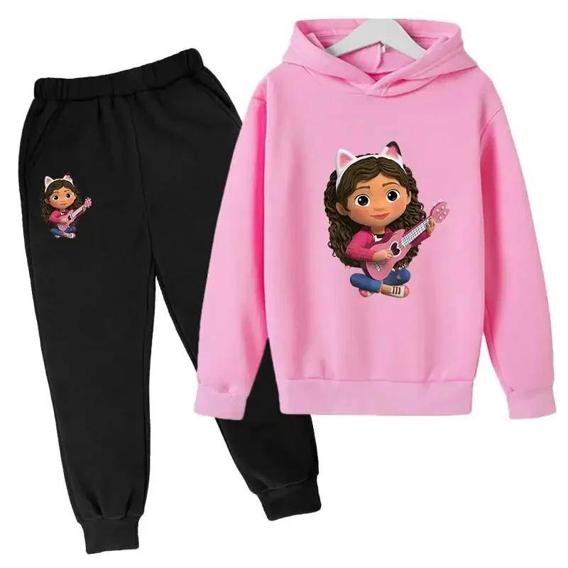 Hoodie Kleinkind Mädchen Gabby Dollhouse Kleidung Hoodies Hosen 2-teilige Sets Niedliches Kinderkostüm Kinder Trainingsanzüge Kinder Gabby Cats 120CM rosa von Joom DACH