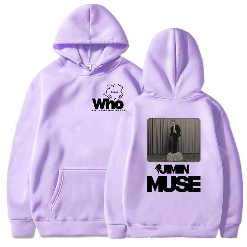 Hoodies Jimin Muse Album Grafik Sweatshirts Who Is My Heart Waiting for Flower Druck Pullover Moletom Feminino Winter Damen XL von Joom DACH