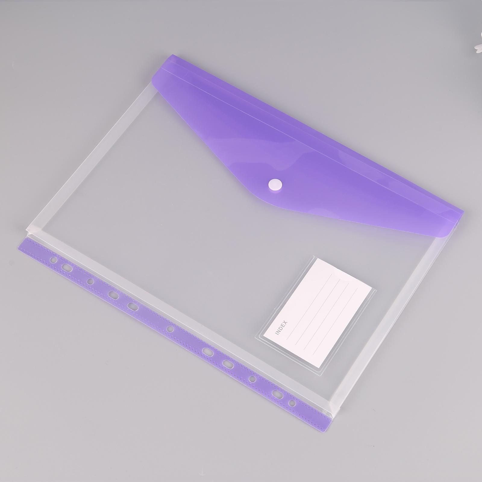 Horizontale Aktentasche, Aktenordner-Erweiterungstasche ist eine Aktentasche mit Knopf violett von Joom DACH