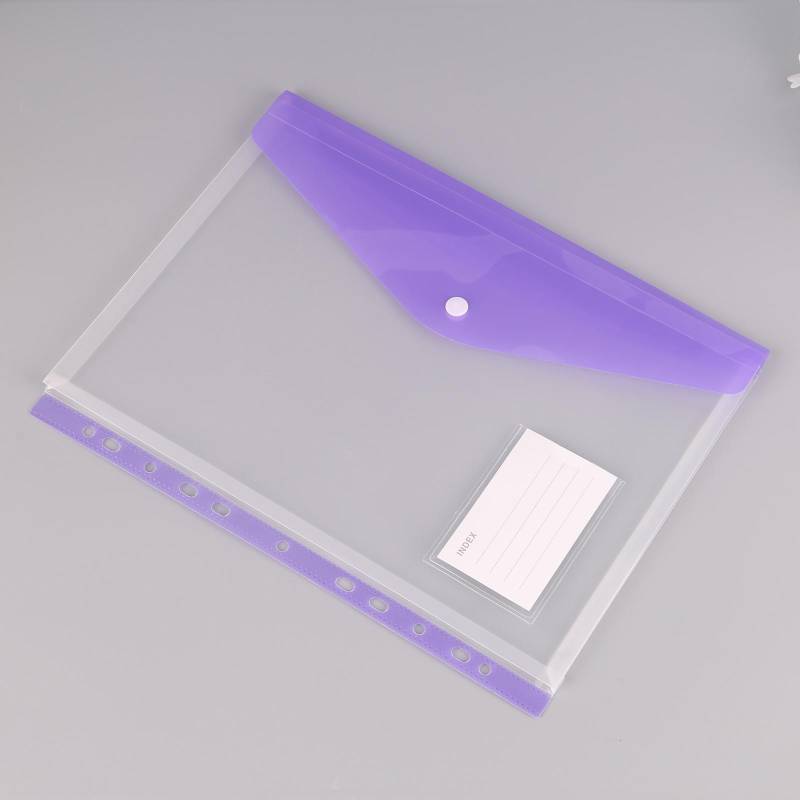 Horizontale Aktentasche, Aktenordner-Erweiterungstasche ist eine Aktentasche mit Knopf violett von Joom DACH