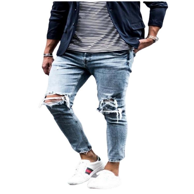 Hose Lässige Zerrissene Hose Lang Herren Zerrissen Hip Hop Unterteile Denim Motorradhose Punk Straight Zerrissen Skinny Jeans Vielseitige Unterteile S hellblaue Hose Lässige Zerrissene Hose Lang Herren Zerrissen Hip Hop Unterteile Denim Motorradhose Punk Straight Zerrissen Skinny Jeans Vielseitige Unterteile S hellblaue von Joom DACH