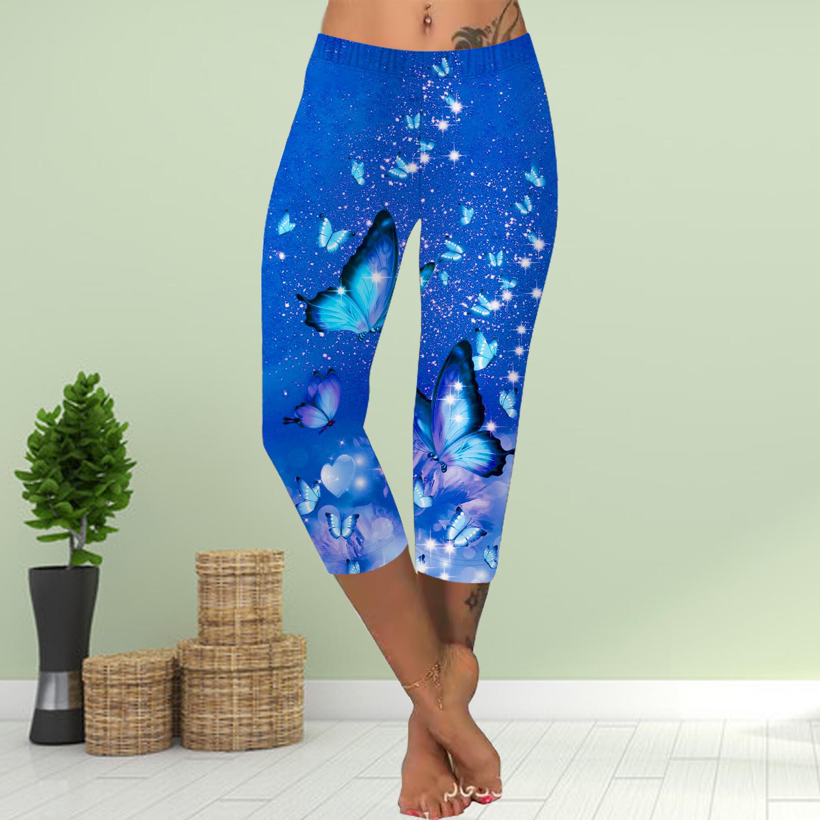 Hose Sommer Kurze Leggings Gekürzte Röhrenhose Übergröße Leggins Damen Schlanke Hose mit 3D-Schmetterlings-Print 8XL blau Hose Sommer Kurze Leggings Gekürzte Röhrenhose Übergröße Leggins Damen Schlanke Hose mit 3D-Schmetterlings-Print 8XL blau von Joom DACH