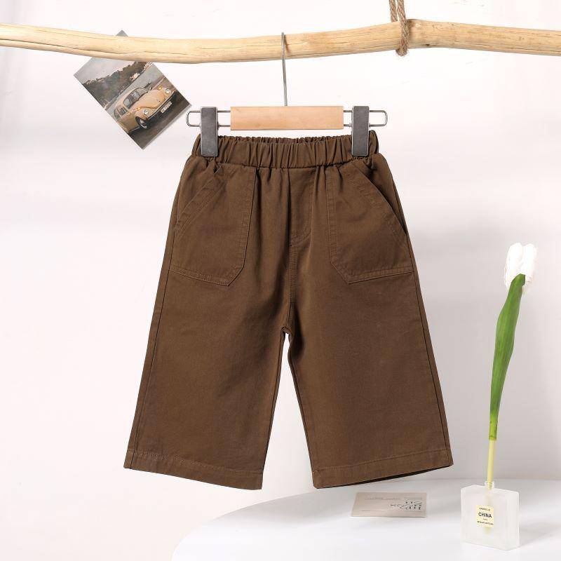 Hosen, Kinderkleidung Casual Sommer Jungen und Kinder Baby Taschen Lose Arbeitshosen Freizeithosen Shorts 160 dunkelbraune von Joom DACH