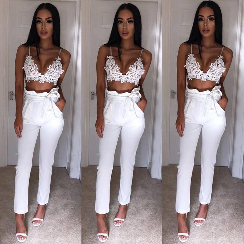 Hosen Frauen Bleistift Hosen Stretch Casual Skinny Jeans Hohe Taille Jeans Hosen XL weiß von Joom DACH