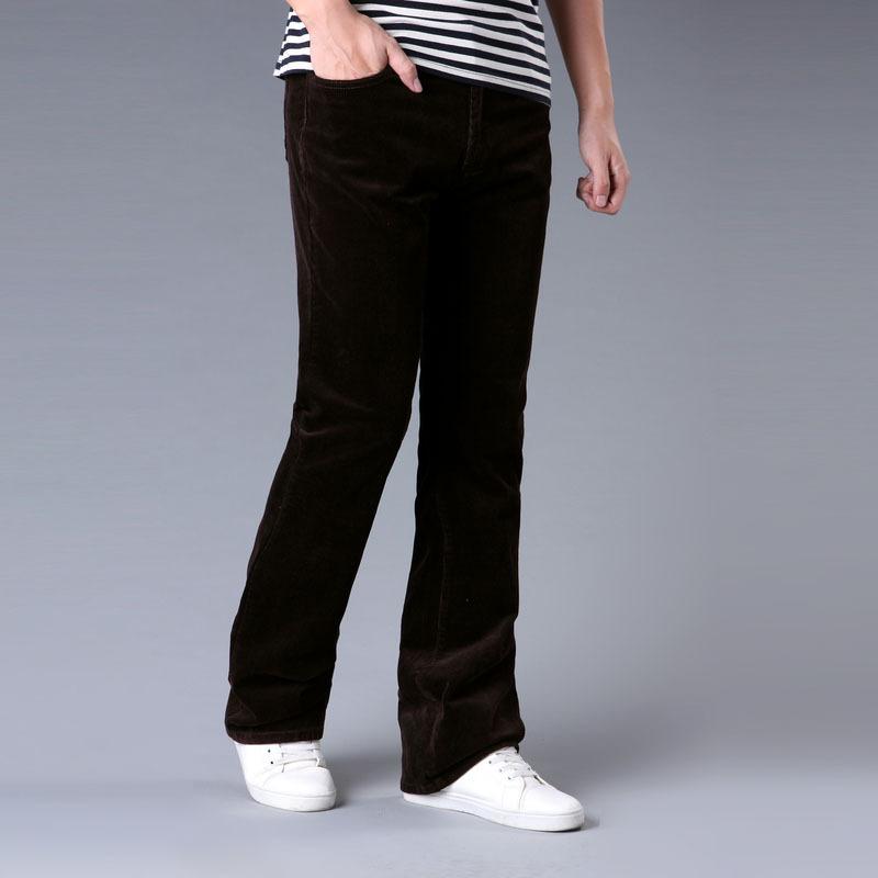 Hosen Herren Lässige Mikro-Schlaghose für Herren, Cordhose, koreanische Version der elastischen Slim-Fit-Schlaghose 32 kaffeebraun von Joom DACH