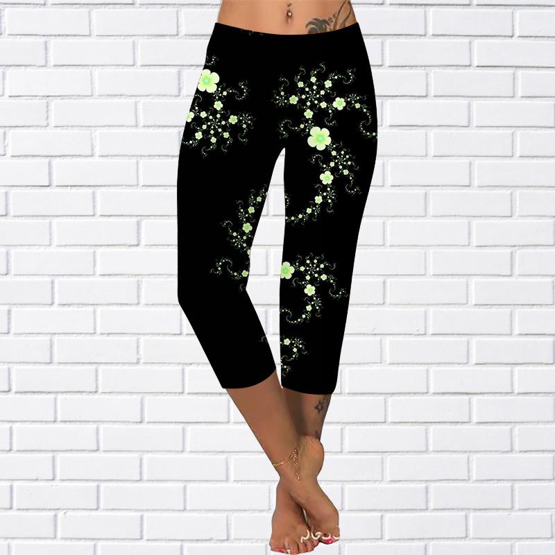 Hosen Sommer Gelb Schmetterling Kurze Leggings Abgeschnittene Röhrenhose Plus Size Leggins Damen Kleine Pflaumenblütenhose Abgeschnittene Hose XL von Joom DACH