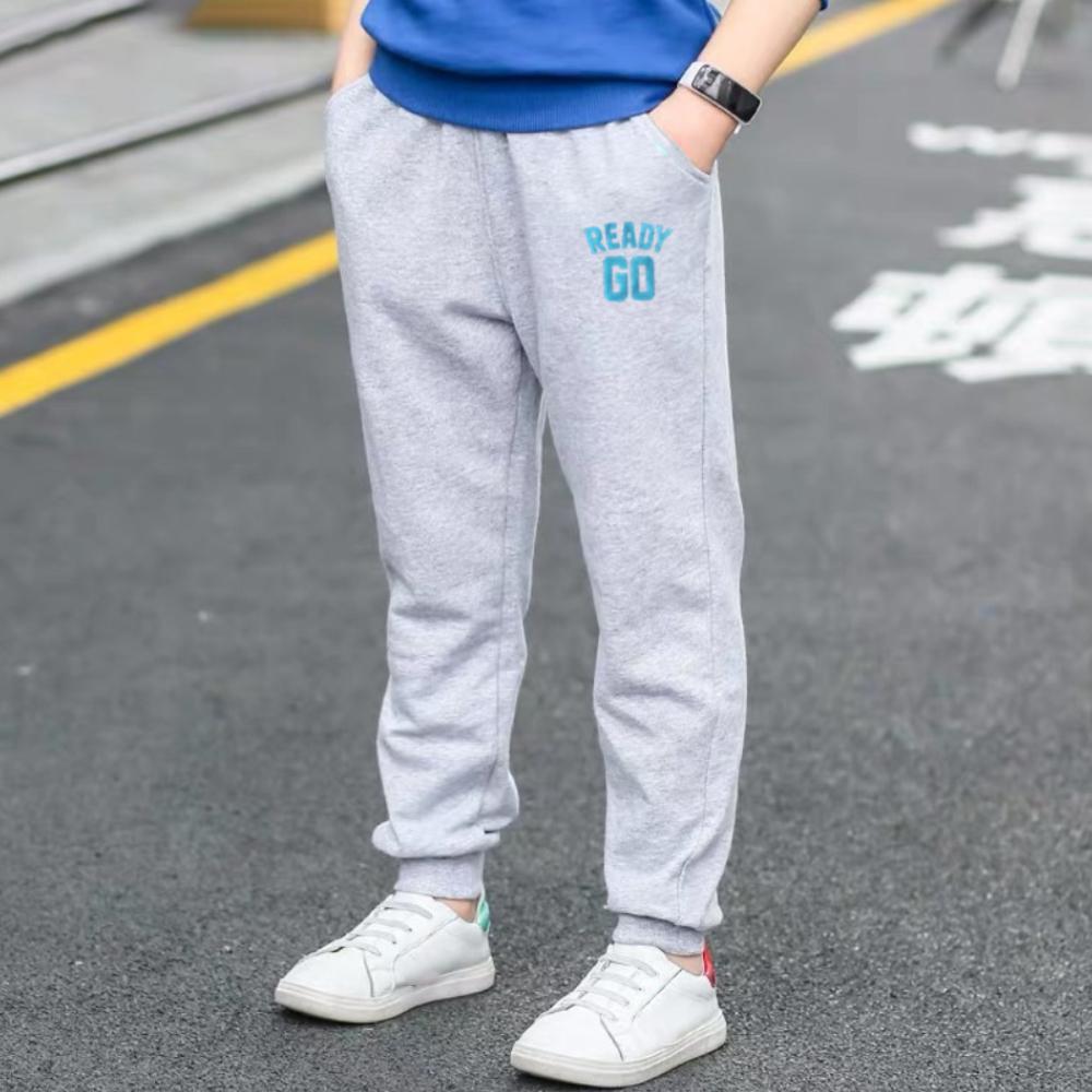 Hosen für Kinder, Jungen, Herbst, mittlere und große Kinder-Jogginghose, lässige Jogginghose, Sommerhose, Kinderhose 160 grau von Joom DACH